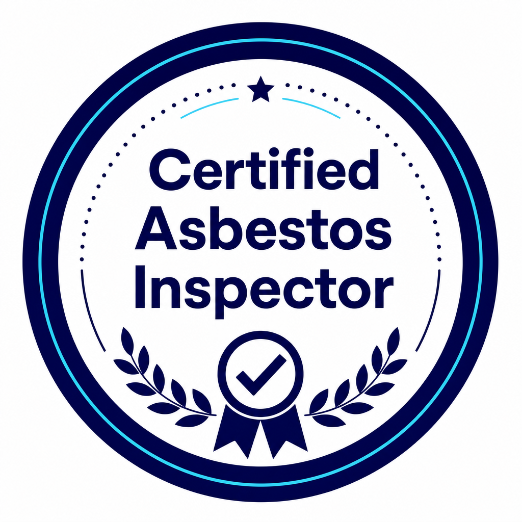 EPA AHERA-certified asbestos inspector credential badge
