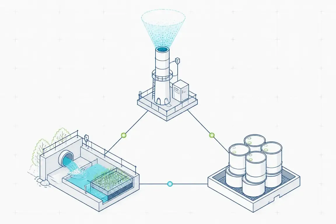 Diagram linking air, water and waste compliance programs