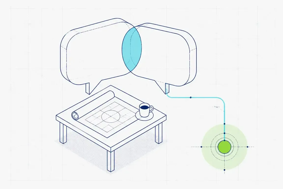 Diagram of a project consultation conversation