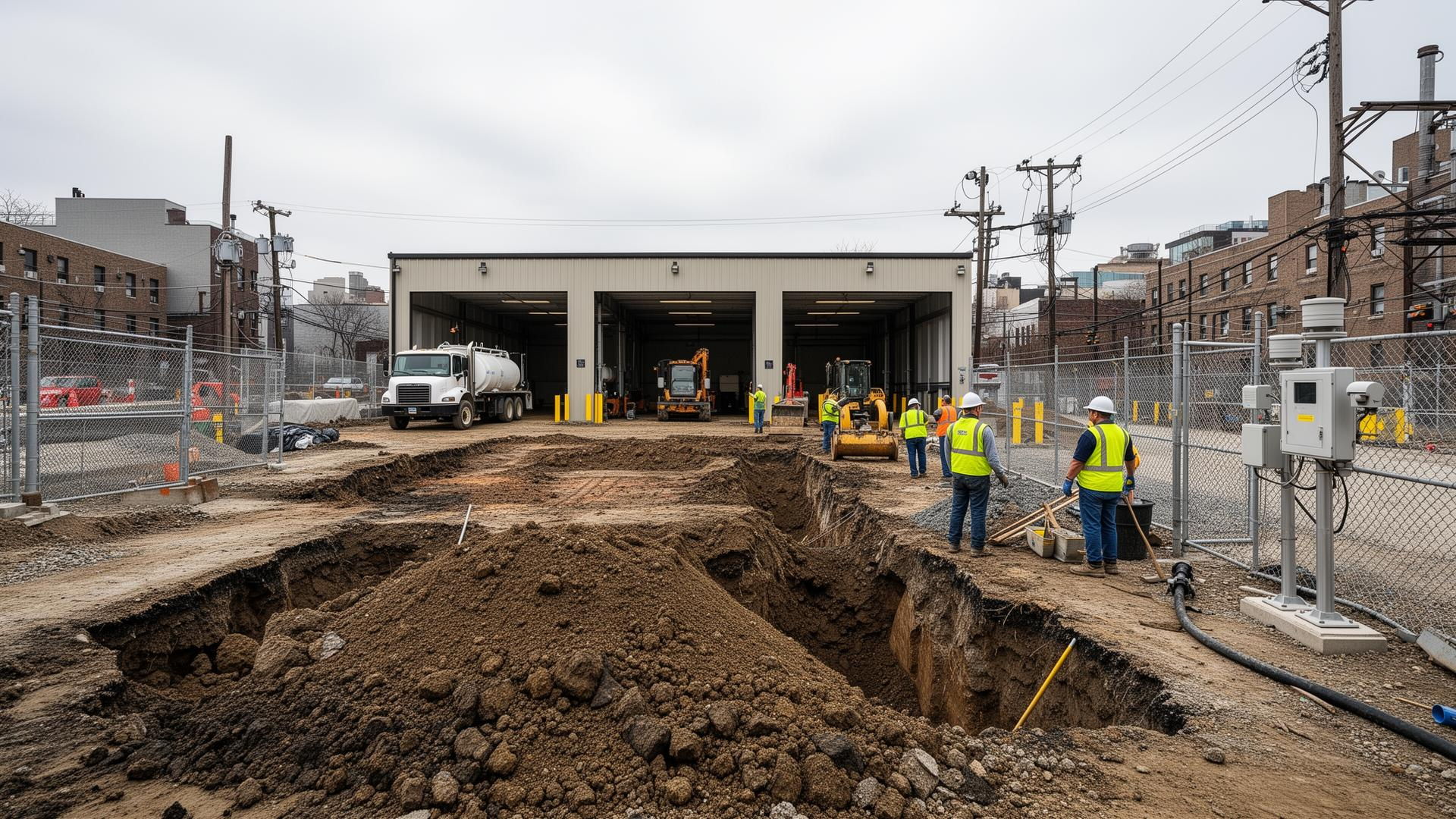 Farrington Street Flush Truck Facility Construction