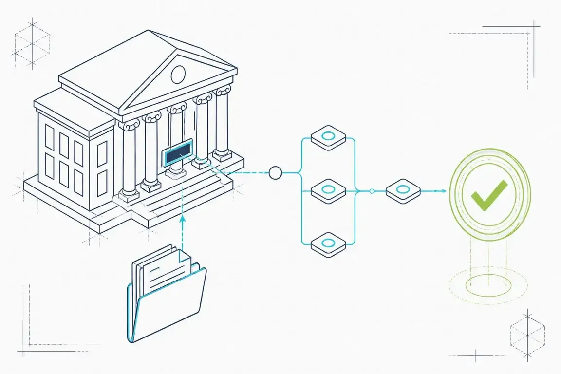 Diagram of a regulatory agency filing and approval path